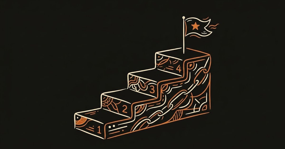 Illustration of ascending staircase with flag at top representing NARR levels of support