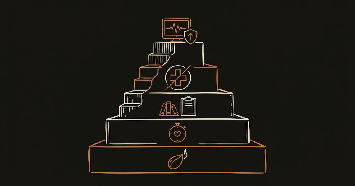 Illustration of ascending steps representing levels of care from outpatient to residential treatment