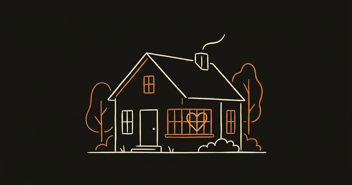 Illustration of a magnifying glass examining a house for choosing a sober living home