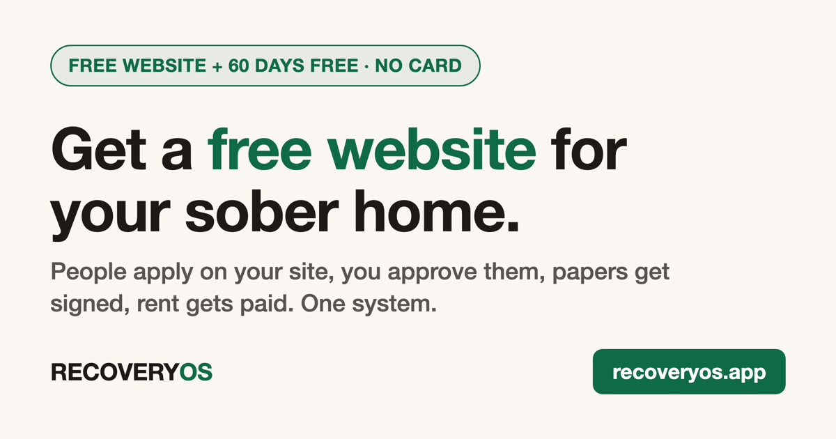 RecoveryOS: Sober Living Management Software